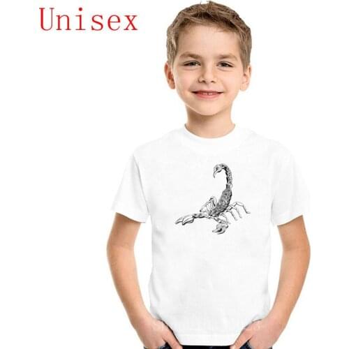 Latest popularity Schwarzer Skorpion Classic print Children Tshirt kid short sleeve summer boy clothes Trendy pop girl clothes