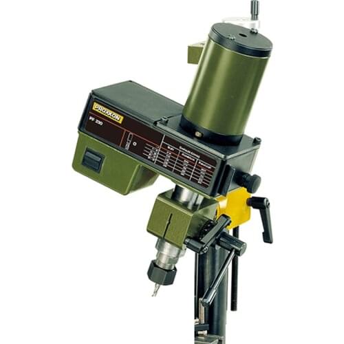 PROXXON mini magic drilling and milling machine head PF230/E is equipped with PD250/E, frequency: 50/60Hz. Itinerary: 30mm