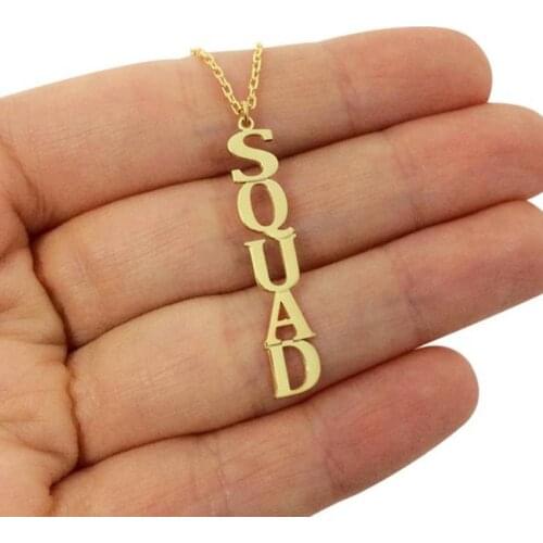 Custom Vertical Name Necklaces Punk Charm Stainless Steel Jewelry For Women Men Party Choker Birthday Friendship Gifts Bijoux