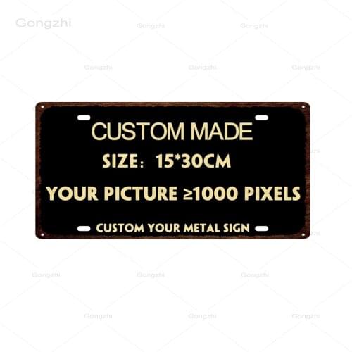 Custom Metal Plaque Decorative Licese Plate Home Decor Vintage Metal Sign Wall Decor Iron Painting Tin Sign Art Poster 30x15cm
