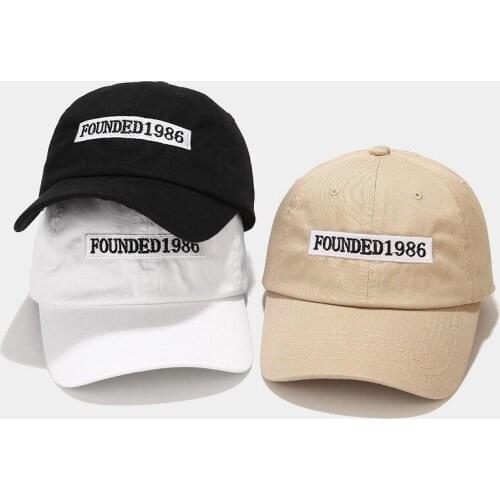 Fashion Unisex Baseball Caps Embroidered Letter 1986 Hat Snapback Spring Summer Outdoor Adjustable Casual Cap Hip Hop Hats