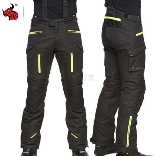 Motorcycle PantsReflective Safety Protection Waterproof Pantalon Moto Men Motorcycle Pants Wearable Motocross Suit Riding Racing