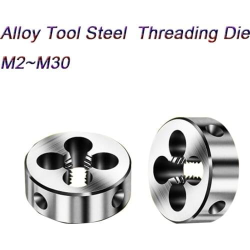 HSS Die Alloy Steel Round Threading Dies Cutting Tool Thread Screw Die Set M2 M2.5 M3 M4 M5 M6 M8 M10 M12 M14 M16 M18 M20 M30