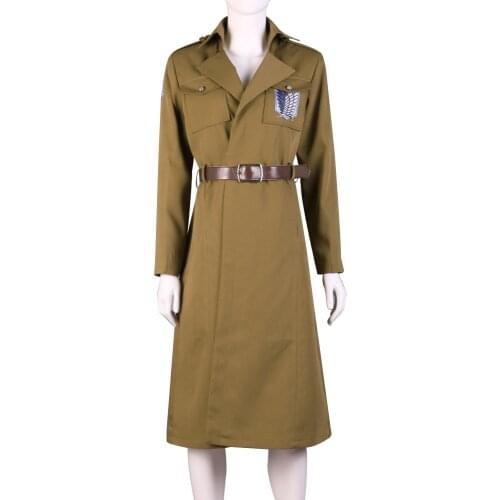 Attack On Titan Scout Regiment investigation corps long military coat cosplay