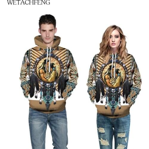 Oversized Unisex Hoodie Autumn Indian Nation 3D Print Hooded Pullover Sweatshirt Casual Streetwear Women Hoody 2020 Coat Clothes
