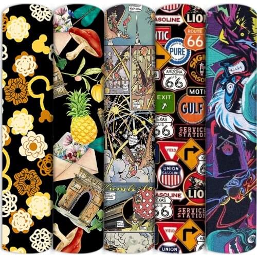 Polyester Cotton/Pure CottonCartoon Pineapple Printed Cloth Fabric By Half Yard Sewing Home Textile DIY Crafts Supplier,1Yc17425