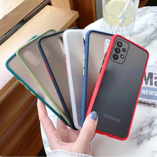 Translucent Matte Phone Case For Samsung A32 A12 A42 A32 A52 A72 A01 A11 A21S A31 A41 A51 A71 5G Galaxy Note 20 S20 FE S21 Cover