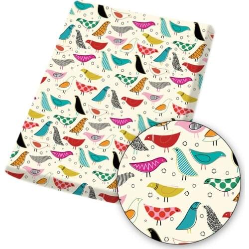 Polyester Cotton Fabric Cartoon Animal Printed Cloth Sheet For DIY Mask/Dress/Bag Material Accessories Home Textile 45*145cm 1pc