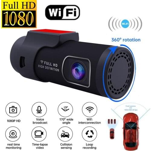Vehemo Smart Car Dash Cam 360° USB Car DVR 1080P WIFI Video Recorder Night Vision Loop Recording Car Recorder Dash Camera