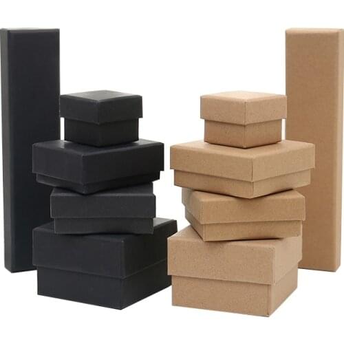 1PC Cardboard Jewelry Gift Box Ring Necklace Bracelets Earring Gift Packaging Boxes Sponge Protection Box Accessories