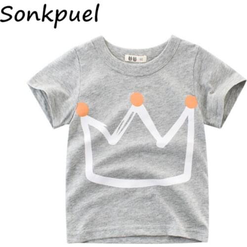 2021 Kids Boy T-shirt Girl Cartoon Tops Cute Baby Cotton Tees Summer Clothes Toddler Fashion T Shirts Children Top Costume