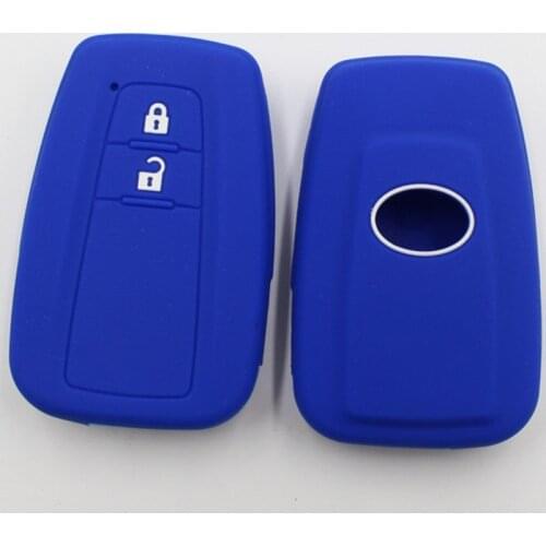 4PC Key Rings For Toyota Yaris Tarago Camry Corolla RAV4 Crown Avalon Venza Carbon Silicone Car Key Case Cover
