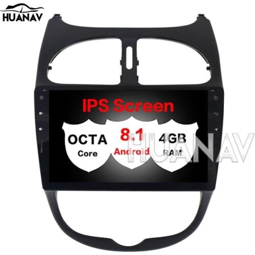 Car Stereo GPS Navi for Peugeot 206 2000-2016 Vehicle Headunit Multimedia Audio Newest Android 8.1 32G ROM Radio no DVD Player