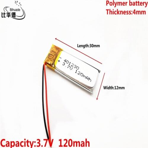 Free shipping)Polymer lithium battery 3.7 V, 401230 041230 can be customized wholesale CE FCC ROHS MSDS quality certification