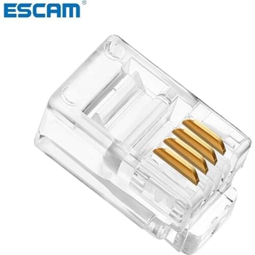 Cat5 Cat5e RJ45 Network Connector 8P8C Modular Ethernet Cable Head Plug Gold Plated Crimp Network RJ45 Connector Crystal