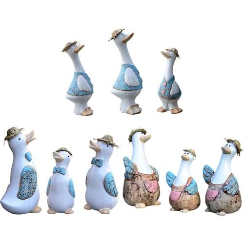 Duck Garden Ornaments Patio Decor Figurine Lawn Pond Outdoor Sculpture