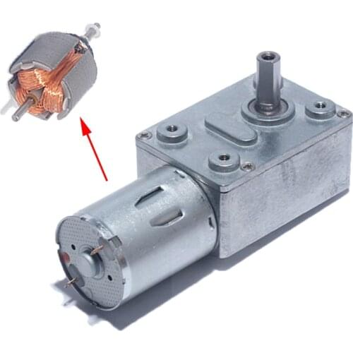 DC 6V Reduction Motor, JGY-370 High Torque Turbo Worm Geared Motor for Range Hood Nesting Machine Smart Equipment