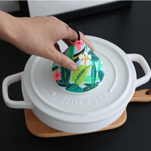 Nordic ins Sen series anti-scalding casserole enamel pot handle grip hat insulation gloves fabric pot jacket