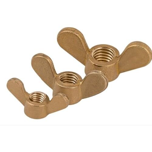 GB62 Copper Butterfly Nut Ingot Nut Horn Nut Screw Copper Nut With M3M4M5M6M8M10M12 1 Pcs