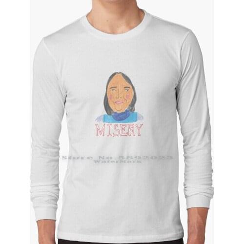 Kathy Bates Misery Movie Fan Artwork Long Sleeve T Shirt 100% Pure Cotton Big Size Misery Kathy Bates Stephen King Movies 90s