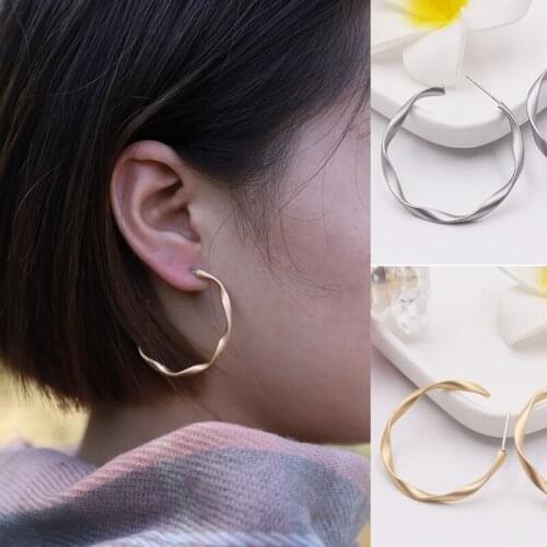 Classic metal spiral Hoop Earrings For Women 2020 fashionable western hip-hop dating party charm earrings cheap gifts