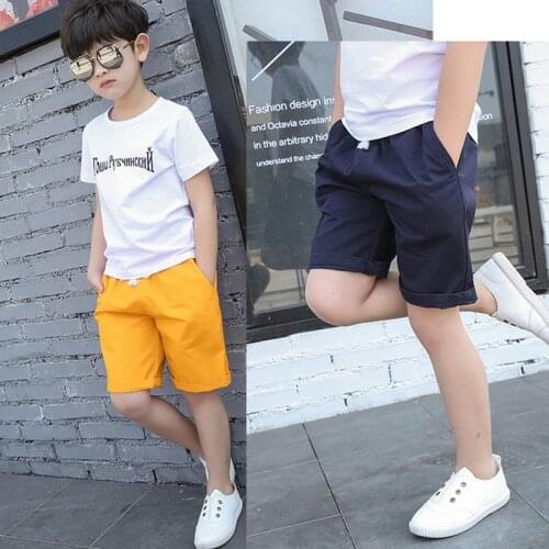 Jargazol Summer Shorts for Boys Teenagers Children Costume Fashion Korean Cotton Shorts Little Boy Clothes Casual Outfits