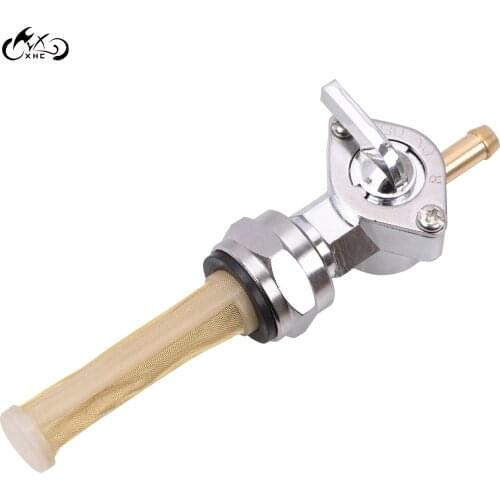 Motorcycle Accessory Fuel Switch Valve Petcock Straight Oulet For Harley Sportster Big Twin 1975-Up 13/16" Bung