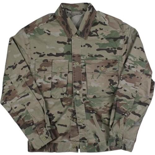 Military Camouflage Shirt Men Spring Blouse Vintage