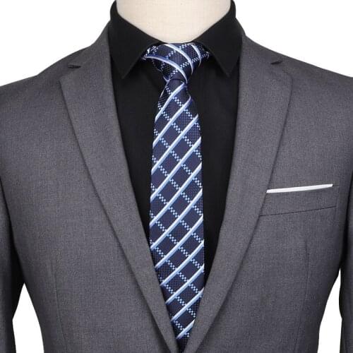 SHENNAIWEI 6cm neckties for men tie 6cm gifts jacquard Striped neck tie