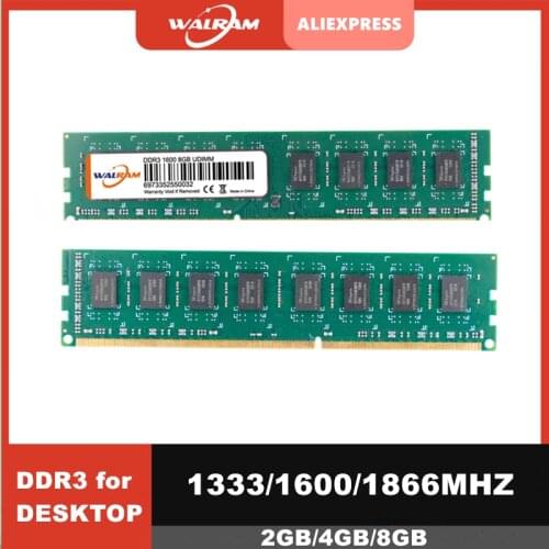 WALRAM Ram DDR3 4GB 8GB 1333MHz 1600MHz Random Access Memory 1333MHz 1600MHz Computer Memoria DDR 3 RAM For Desktop Computer