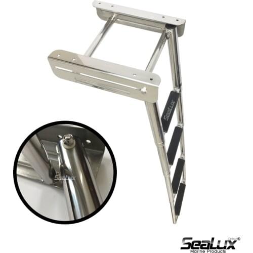 Sealux Under Platform 4 Steps Stainless Steel Telescoping Ladder Swim Step passed 400h salt spray test