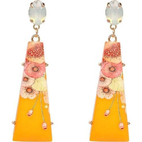 Vintage Acrylic Earrings for Women 5 Colors Geometric Statement Earring 2018 New Dangle Earing Hanging Fashion Jewelry Trendy