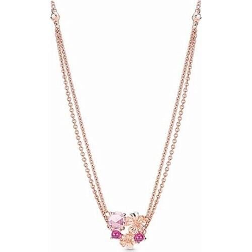 Ajax 925 Sterling Silver Pendant Charms Rose Gold Color Female Fashion Necklaces Trendy 2021 Luxury Brand Jewelry