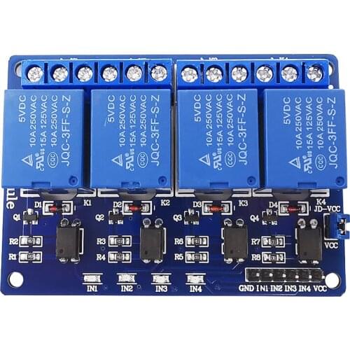 1Pcs 4 Channel DC 5V Relay Module Solid State Relay 4 Way Relay Module With Optocoupler Control Board For Arduino Raspberry