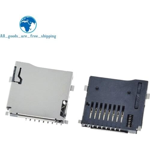 10PCS Push-Push Type TF Micro SD Card Socket Adapter Automatic PCB Connector