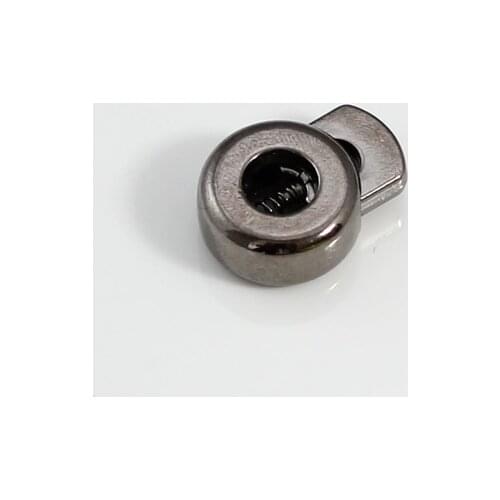 10pcs Pack Cord Lock Toggle Stopper lock Bean Black Gun Plated Toggle Clip NK167
