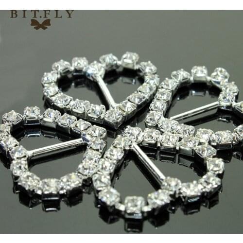 100pcs/lot 12mm Bar Clear Rhinestone Buckle Heart For Wedding Invitation Diamante Ribbon Sliders diy supplies by free shipping