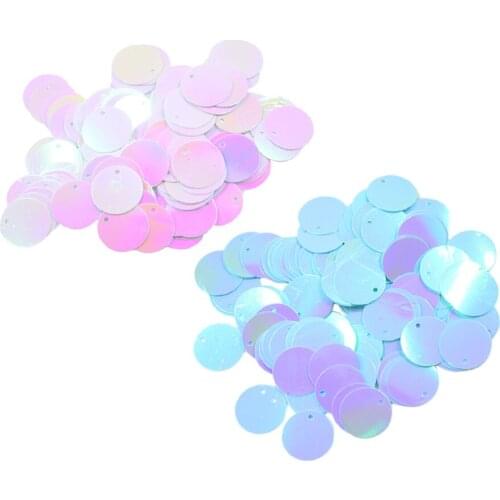 260pcs 16mm Charm Round Loose Sequins Paillettes Sewing Dance Wedding Crafts