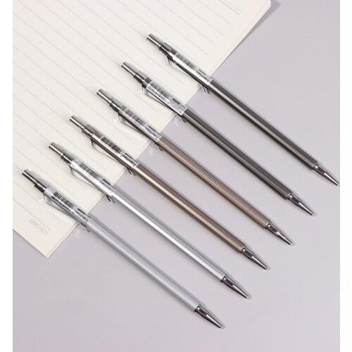3pcs/set Simple metal texture Mechanical pencil 0.5mm 0.7mm Drawing Propelling pencil Plastic material Office supplies