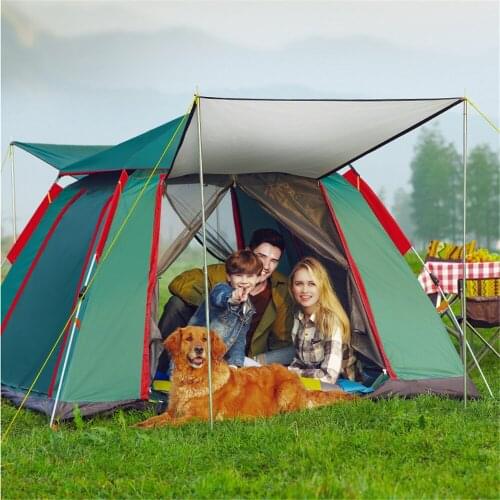 TXZ 3-4 Pesosn 4Season Foldable Camping Automatic Waterproof Portable Camping Tent For Hiking Travelling 0023