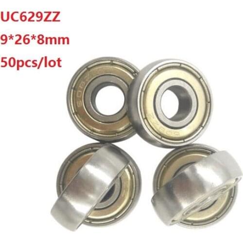 50pcs/lot UC629ZZ 9x26x8mm Car sliding door pulley spherical bearings arc track pulley bearing 9*26*8mm