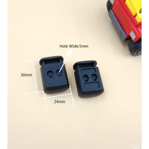 6pcs Extra Big Plastic Double Holes Cord Locks Rectangle Toggle Clip Stopper Repair DIY Shoes Clothing Hat Coat Rope Accessories