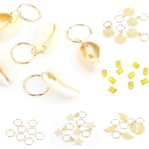 80Pcs Women Fashion Aluminum Rings Hair Clips for Braids Plaits Jewelry Gift Hair Accessories