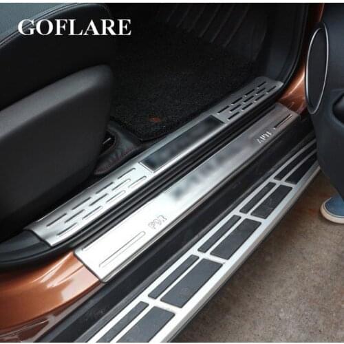 For Nissan x-trail T32 accessories 2014-2017 x trail auto door sill Car Styling Welcome Pedal Trim Stainless Steel scuff plates