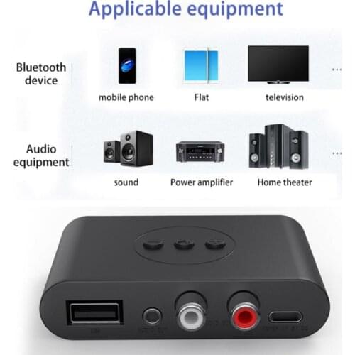 B21 BT Version 5.0 NFC Bluetooth-compatible Music Receiver Car Bluetooth-compatible Hands-free Support U Disk Music Playback