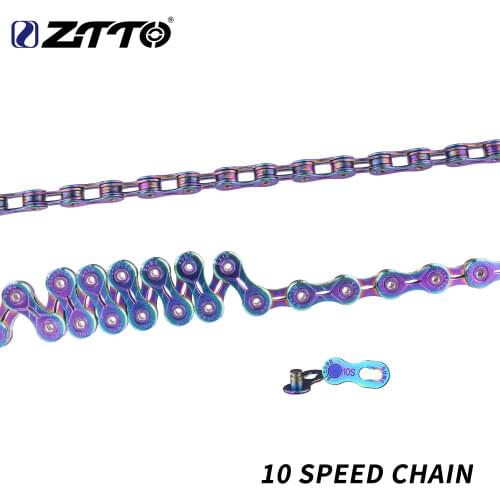 ZTTO MTB 10 Speed Chain 10s EL SLR Colorful chain Road Bicycle ultralight Durable missing link for parts K7 MTB Mountain Bike