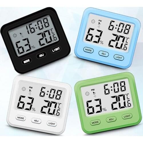 CH-915 Multifunction High Precision Thermometer Hygrometer Automatic Electronic Temperature Humidity Monitor Clock Large