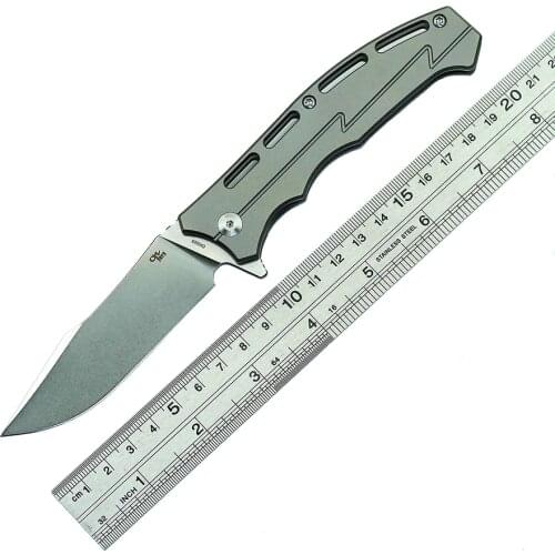 CH3009 Folding Knife D2 Blade Titanium Handle Outdoor Camping Survival Hunting Tactical Kitchen Utility Fruit Pocket Gift Knives