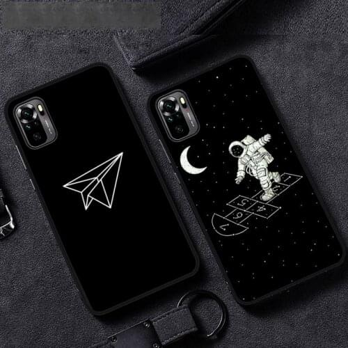 Galaxy kawaii black and white background Phone Case For Xiaomi redmi mi note 9 9a 8 8a 10 9 9s 8 8t 7 9t 10 pro max cover shell