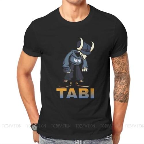 Friday Night Funkin Music Rhythm Game Tabi Tshirt Vintage Graphic Mens Clothing Tops Large Cotton Crewneck T Shirt